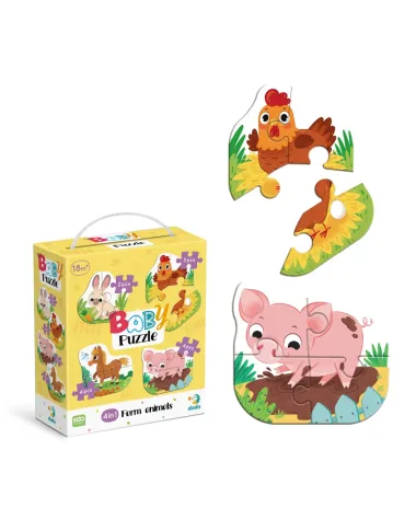 Dodo lielo detaļu puzle Lauku dzīvnieki (4 puzles)