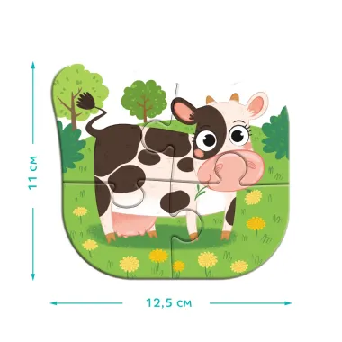 Dodo lielo detaļu puzle Diena lauku sētā (4 puzles) | Lapute.lt