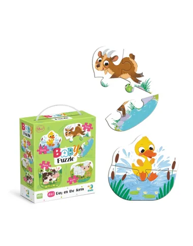 Dodo lielo detaļu puzle Diena lauku sētā (4 puzles)