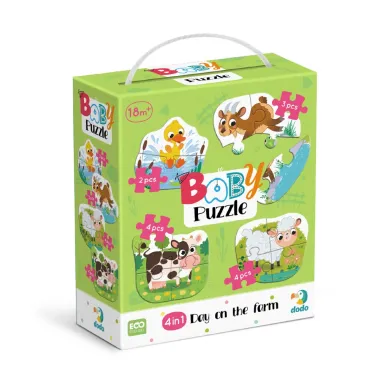 Dodo lielo detaļu puzle Diena lauku sētā (4 puzles)