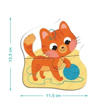 Dodo lielo detaļu puzle Mājdzīvnieki (4 puzles)| Lapute.lt