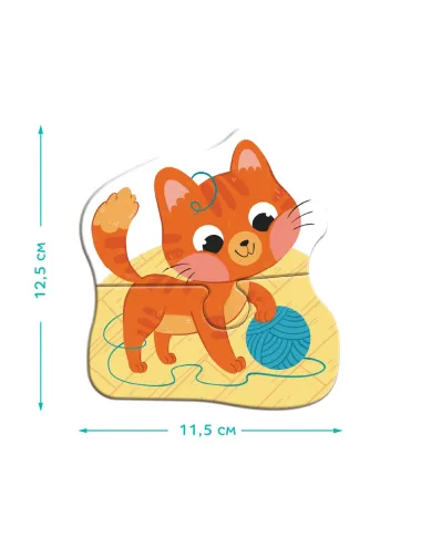 Dodo lielo detaļu puzle Mājdzīvnieki (4 puzles)