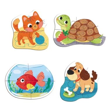 Pirmoji vaikiška dėlionė Dodo Augintiniai  – 4 dėlionės su naminiais gyvūnais