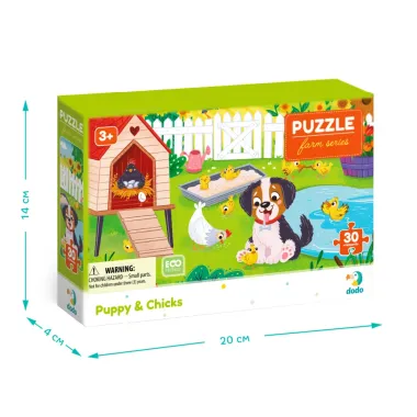 Dodo puzle bērniem Kucēns un cālīši (30 detaļas) | Lapute.lt