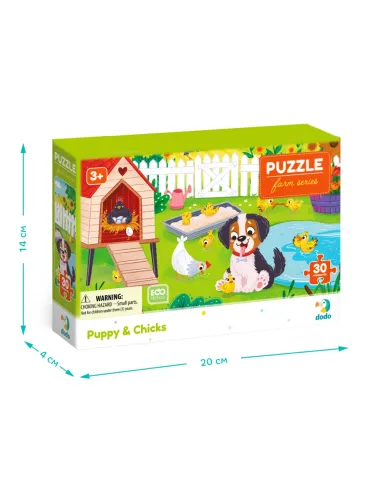 Dodo puzle bērniem Kucēns un cālīši (30 detaļas)