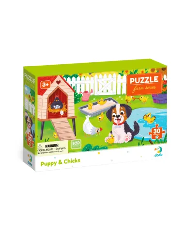 Dodo puzle bērniem Kucēns un cālīši (30 detaļas)