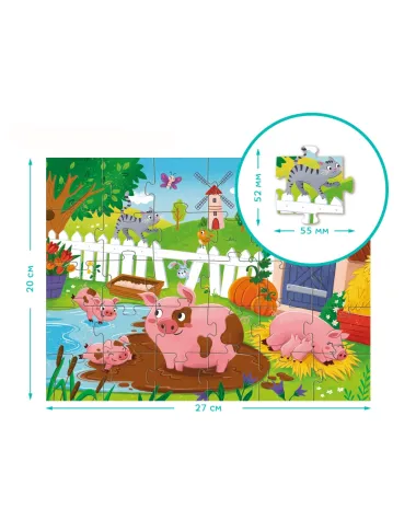 Dodo puzle bērniem Sivēntiņi pie dīķa (30 detaļas) Dodo puzle bērniem Sivēntiņi pie dīķa (30 detaļas)