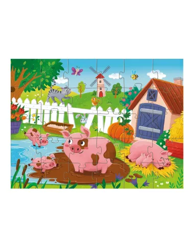 Dodo puzle bērniem Sivēntiņi pie dīķa (30 detaļas) Dodo puzle bērniem Sivēntiņi pie dīķa (30 detaļas)