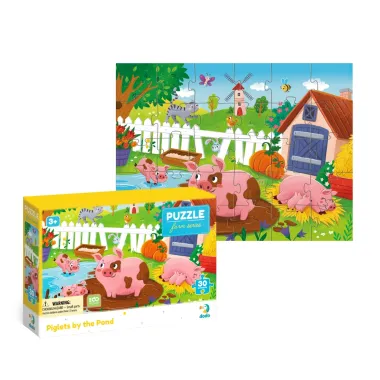 Dodo puzle bērniem Sivēntiņi pie dīķa (30 detaļas) | Lapute.lt