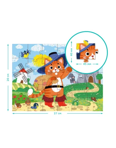 Dodo dėlionė vaikams nuo 3 metų Batuotas katinas - dėžutė