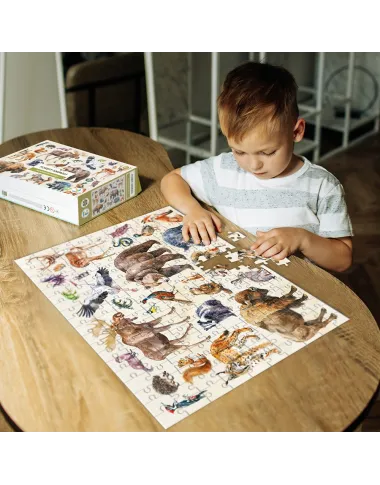 Dodo Montessori dėlionė Miško gyvūnai -dėžutė