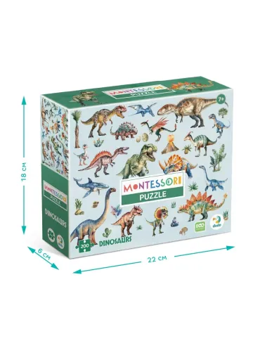 Dodo Montessori puzle bērniem Dinozauri (200 detaļas)