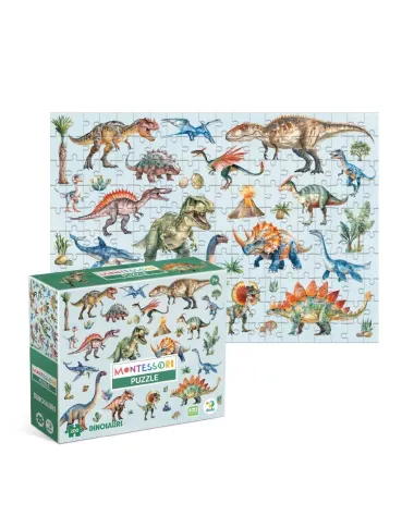 Dodo Montessori puzle bērniem Dinozauri (200 detaļas)