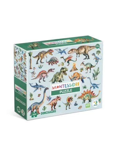 Dodo Montessori puzle bērniem Dinozauri (200 detaļas)