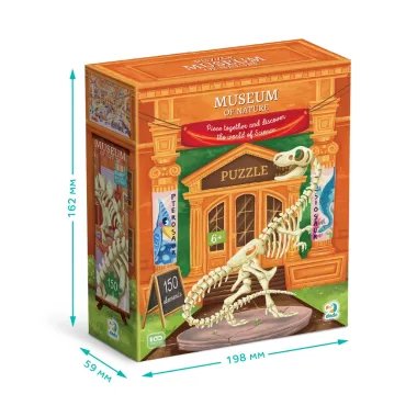 Dėlionė su dinozaurų skeletais ir muziejaus scena Dodo