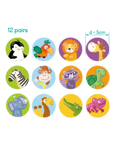 Dodo atmiņas spēle Memo Savvaļas dzīvnieki