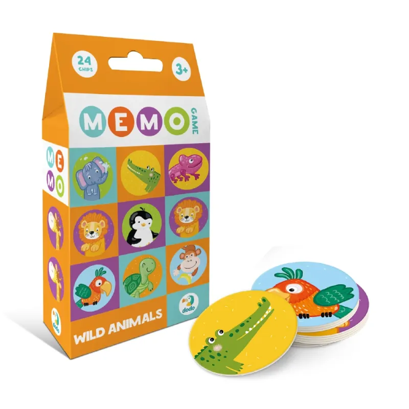 Dodo atmiņas spēle Memo Savvaļas dzīvnieki