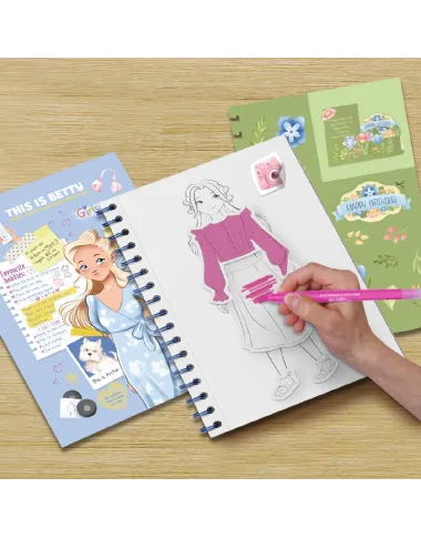 Dodo kūrybos rinkinys mergaitėms su lipdukais ir markeriais