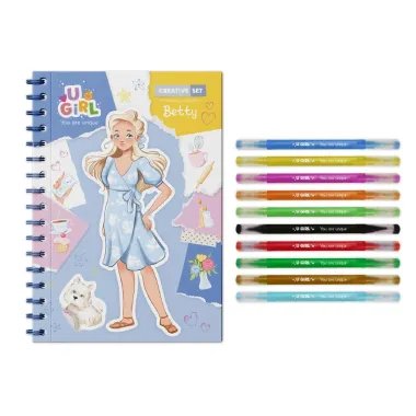 UGIRL Betty kūrybos knygelė ir priemonės vaikams nuo 8 metų