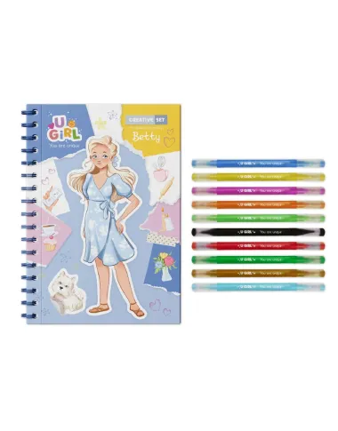 Dodo kūrybos rinkinys mergaitėms su lipdukais ir markeriais