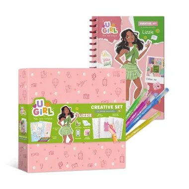 Dodo kūrybos rinkinys mergaitėms su lipdukais ir markeriais - Lizzie