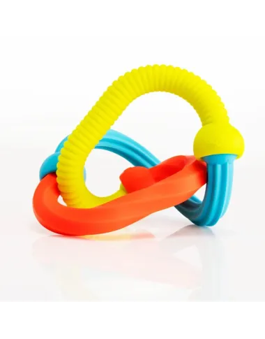 Fat Brain Toys Plip Grips – spalvoti silikoniniai žiedai kūdikiams