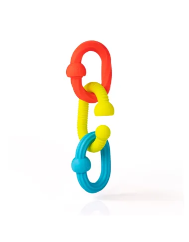 Fat Brain Toys Plip Grips – spalvoti silikoniniai žiedai kūdikiams