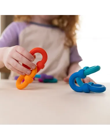 Fat Brain Toys sensorā rotaļlieta – konstruktors Plip Links