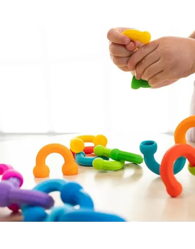 Fat Brain Toys sensorā rotaļlieta – konstruktors Plip Links