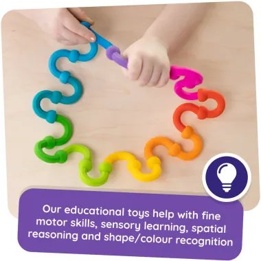 Fat Brain Toys sensorā konstruktors Plip Links| Lapute.lt