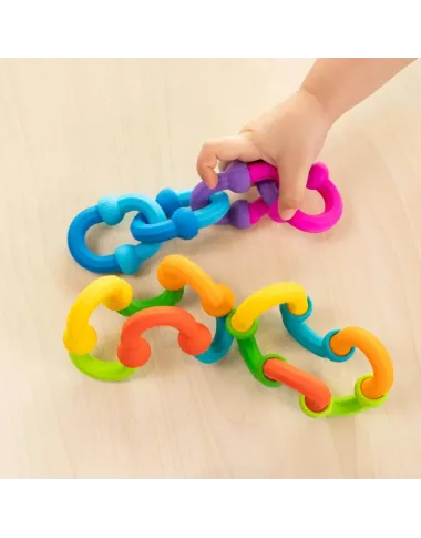 Fat Brain Toys sensorā rotaļlieta – konstruktors Plip Links