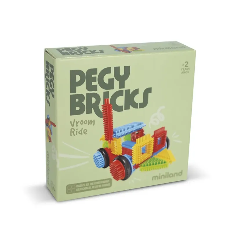 Miniland konstruktors Pegy Bricks Vroom Ride