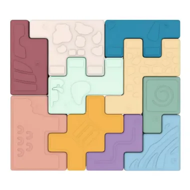 Miniland Soft Animal Blocks rinkinys – pirmoji dėlionė mažyliui