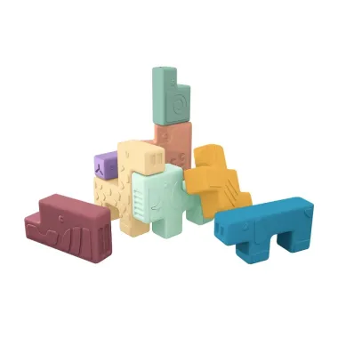 Miniland mīkstie attīstošie bloki Soft Animal Blocks
