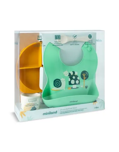 Miniland silikoninis indų rinkinys Garden - supakuotas