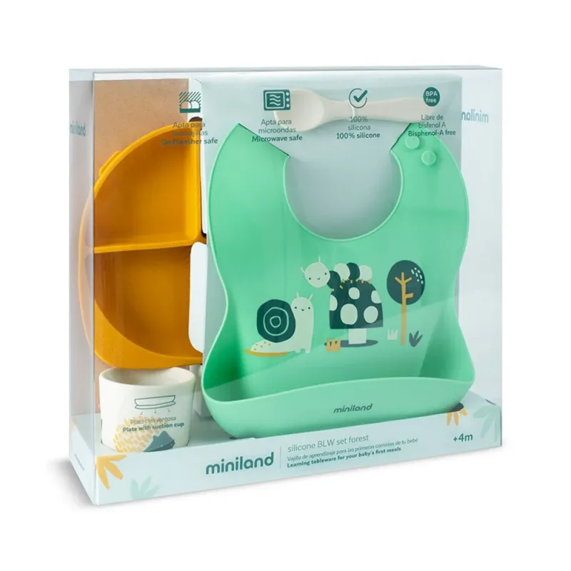 Miniland silikona trauku komplekts Garden