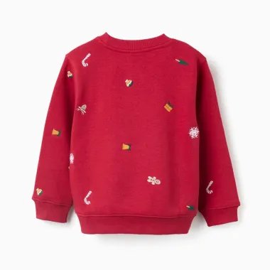 Sarkans Ziemassvētku džemperis bērniem (3/4-13/14) | Lapute.lt