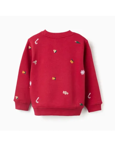 Sarkans Ziemassvētku džemperis bērniem (3/4-13/14)