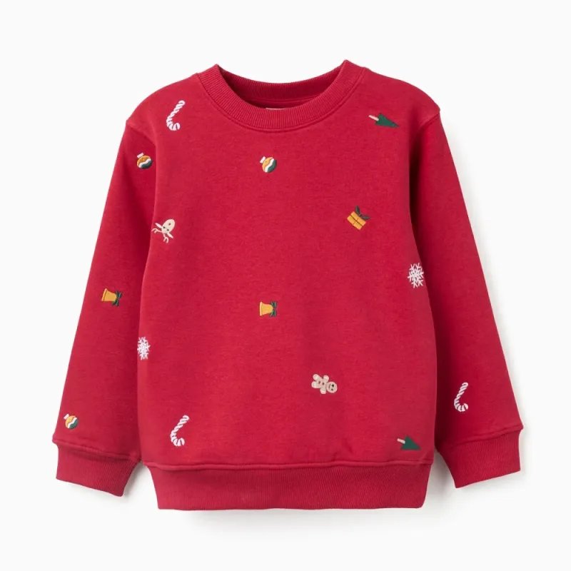 Sarkans Ziemassvētku džemperis bērniem (3/4-13/14)