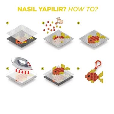 Kaip pasigaminti raktų pakabuką Žuvytę iš užlyginamų karoliukų mozaikos