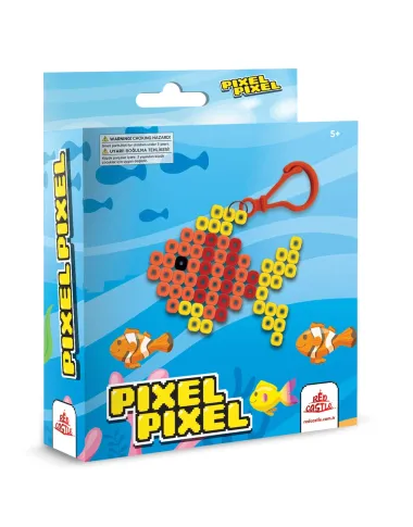 Užlyginamų karoliukų mozaika - raktų pakabukas Žuvytė