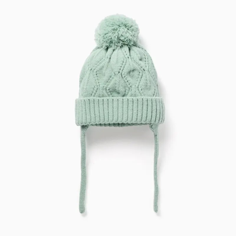 ZIPPY žalsva kepurė su raišteliais (48 cm)