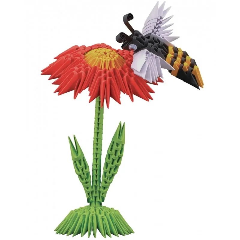 Creagami 3D origami S rinkinys Bitė su gėlyte