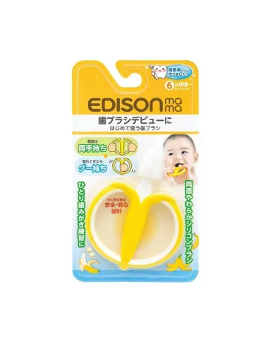 Edisonmama pirmasis dantų šepetėlis Bananas kūdikiams nuo 6 mėn. Edisonmama pirmasis dantų šepetėlis Bananas kūdikiams nuo 6 mėn.