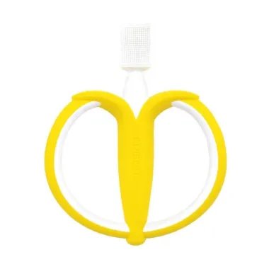 Edisonmama pirmasis dantų šepetėlis Bananas kūdikiams nuo 6 mėn.
