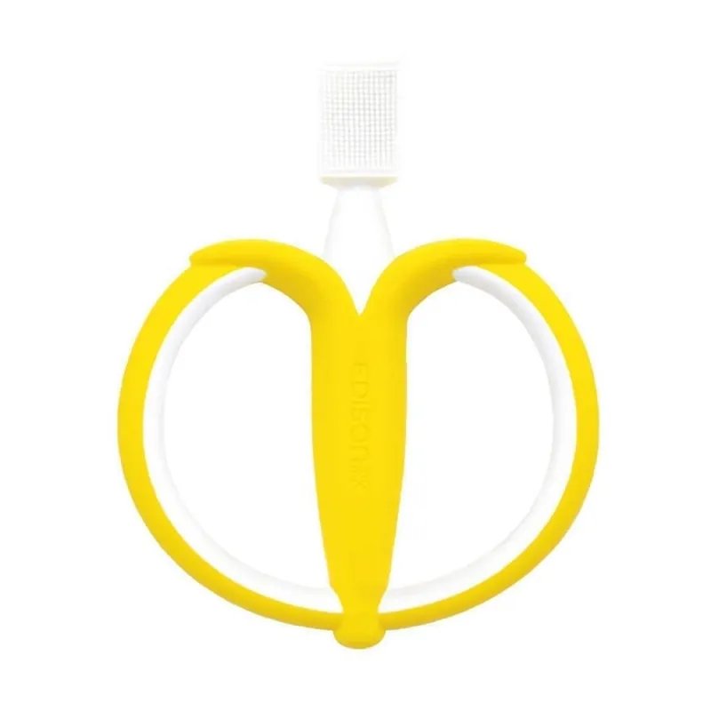 Edisonmama pirmasis dantų šepetėlis Bananas kūdikiams nuo 6 mėn.