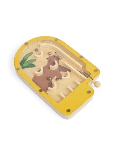 Bigjigs medinis mini pinbolas Meškiukas vaikams nuo 3 metų