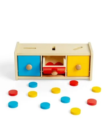 Bigjigs koka monētu šķirošanas spēle Bigjigs koka monētu šķirošanas spēle