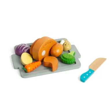 Bigjigs koka griežojamā vista ar dārzeņiem | Lapute.lt