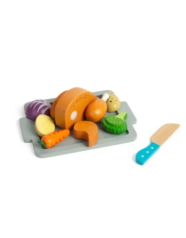 Bigjigs koka griežojamā vista ar dārzeņiem